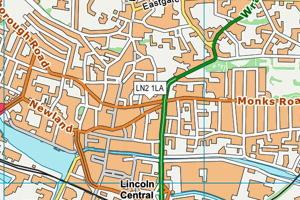 LN2 1LA map - OS VectorMap District (Ordnance Survey)