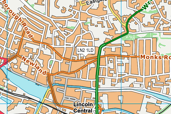 LN2 1LD map - OS VectorMap District (Ordnance Survey)