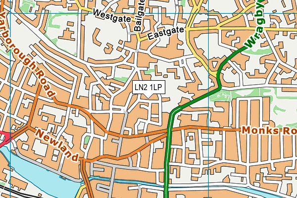 LN2 1LP map - OS VectorMap District (Ordnance Survey)