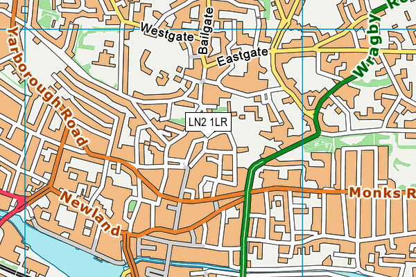 LN2 1LR map - OS VectorMap District (Ordnance Survey)
