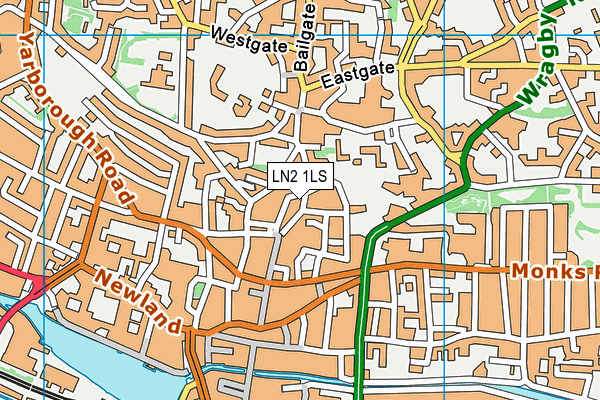 LN2 1LS map - OS VectorMap District (Ordnance Survey)