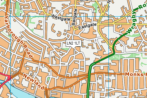 LN2 1LT map - OS VectorMap District (Ordnance Survey)