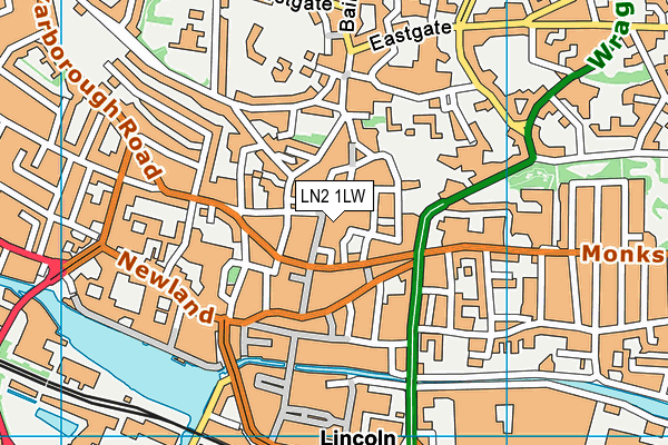 LN2 1LW map - OS VectorMap District (Ordnance Survey)