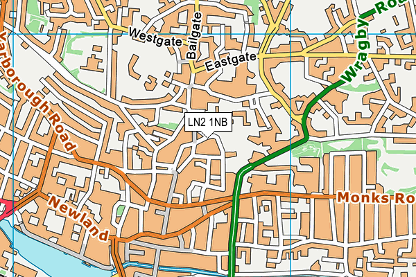 LN2 1NB map - OS VectorMap District (Ordnance Survey)