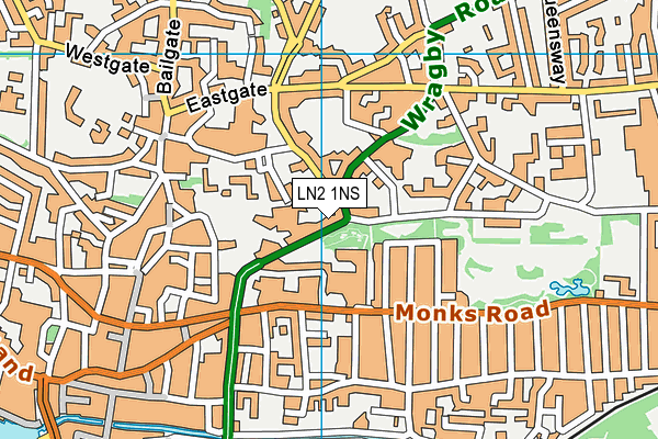 LN2 1NS map - OS VectorMap District (Ordnance Survey)