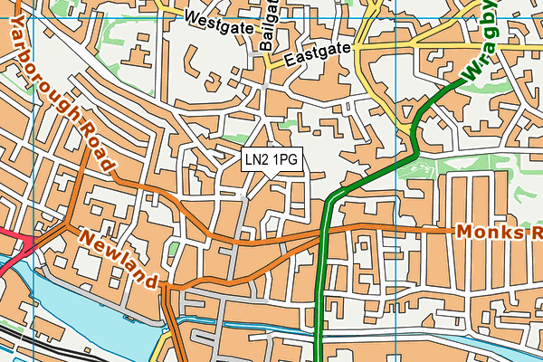 LN2 1PG map - OS VectorMap District (Ordnance Survey)