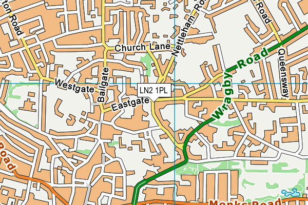LN2 1PL map - OS VectorMap District (Ordnance Survey)