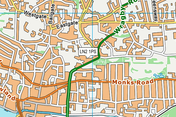 LN2 1PS map - OS VectorMap District (Ordnance Survey)