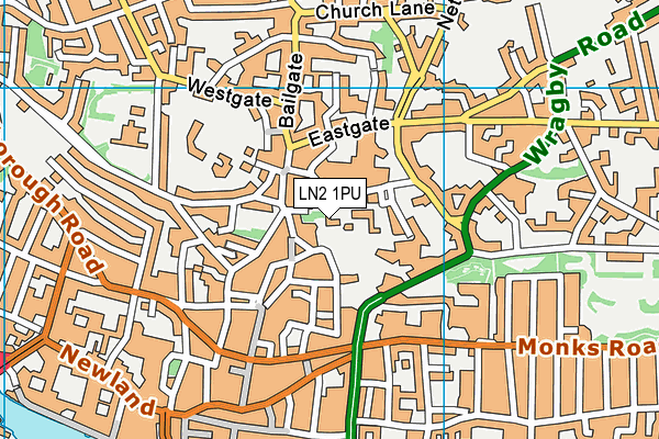 LN2 1PU map - OS VectorMap District (Ordnance Survey)