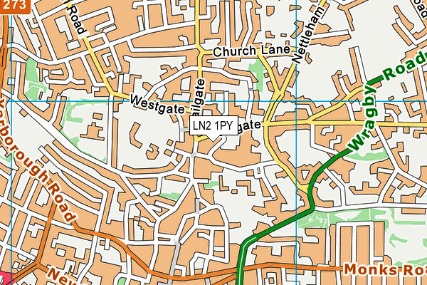 LN2 1PY map - OS VectorMap District (Ordnance Survey)