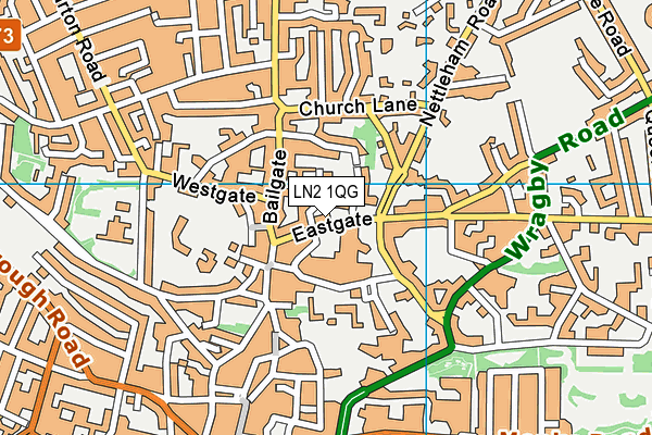 LN2 1QG map - OS VectorMap District (Ordnance Survey)