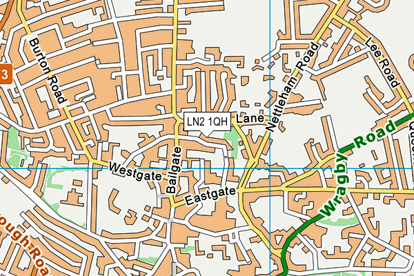 LN2 1QH map - OS VectorMap District (Ordnance Survey)