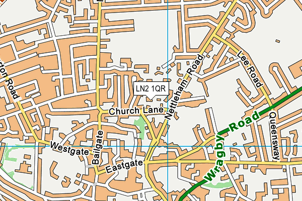 LN2 1QR map - OS VectorMap District (Ordnance Survey)