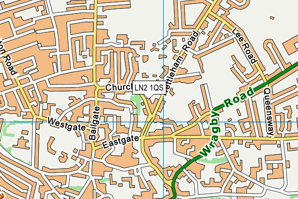 LN2 1QS map - OS VectorMap District (Ordnance Survey)