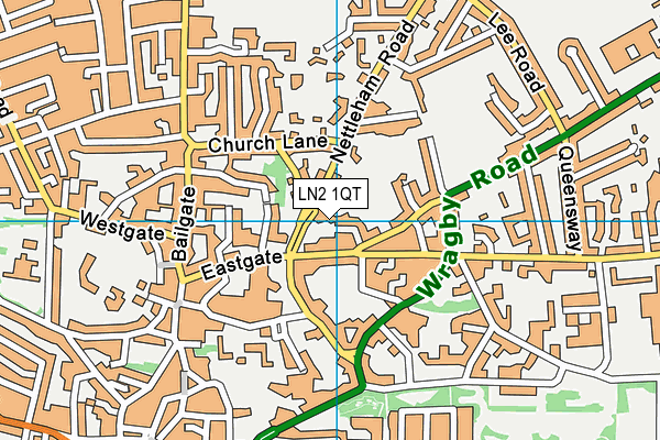 LN2 1QT map - OS VectorMap District (Ordnance Survey)
