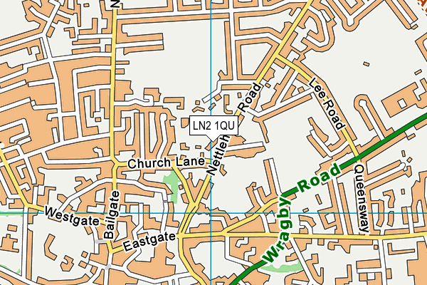 LN2 1QU map - OS VectorMap District (Ordnance Survey)