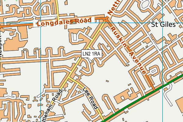 LN2 1RA map - OS VectorMap District (Ordnance Survey)