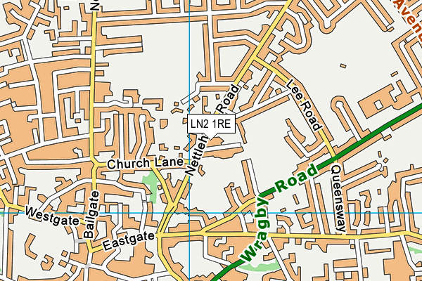 LN2 1RE map - OS VectorMap District (Ordnance Survey)