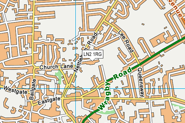 LN2 1RG map - OS VectorMap District (Ordnance Survey)