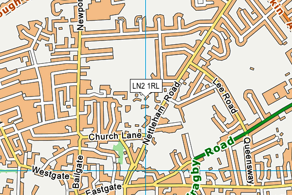 LN2 1RL map - OS VectorMap District (Ordnance Survey)