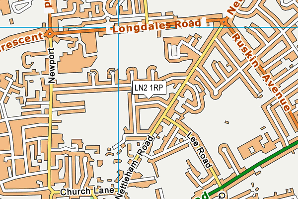 LN2 1RP map - OS VectorMap District (Ordnance Survey)