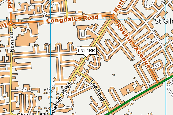 LN2 1RR map - OS VectorMap District (Ordnance Survey)