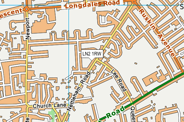 LN2 1RW map - OS VectorMap District (Ordnance Survey)
