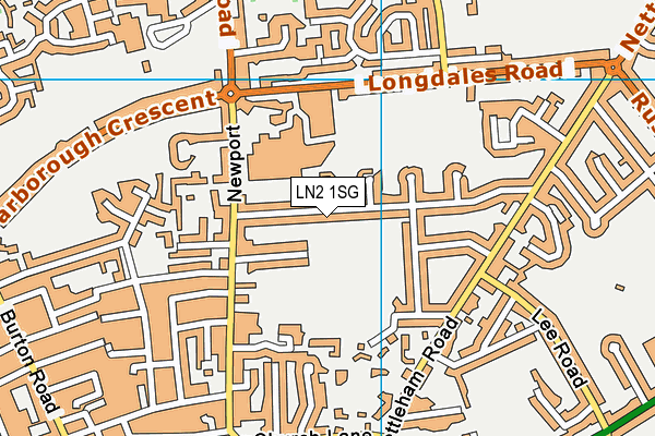 LN2 1SG map - OS VectorMap District (Ordnance Survey)