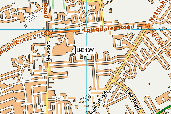 LN2 1SW map - OS VectorMap District (Ordnance Survey)
