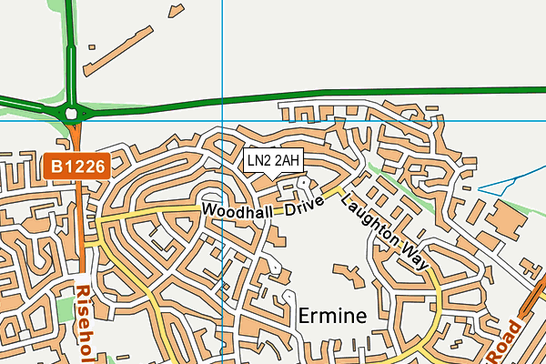 LN2 2AH map - OS VectorMap District (Ordnance Survey)