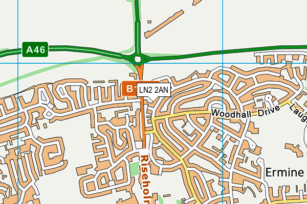 LN2 2AN map - OS VectorMap District (Ordnance Survey)