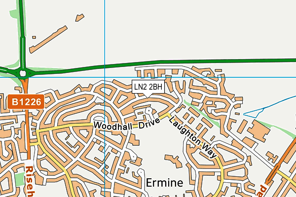 LN2 2BH map - OS VectorMap District (Ordnance Survey)