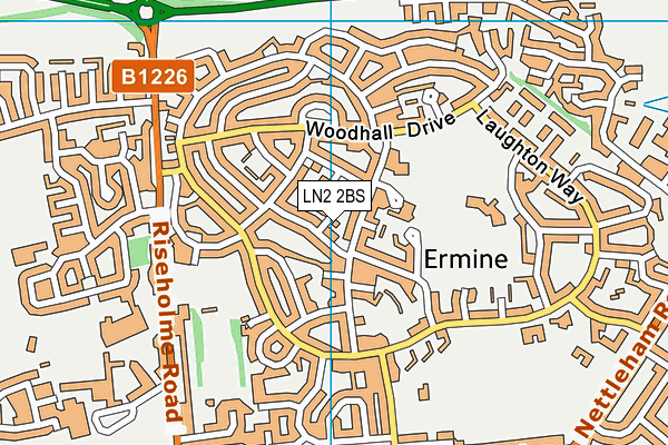 LN2 2BS map - OS VectorMap District (Ordnance Survey)