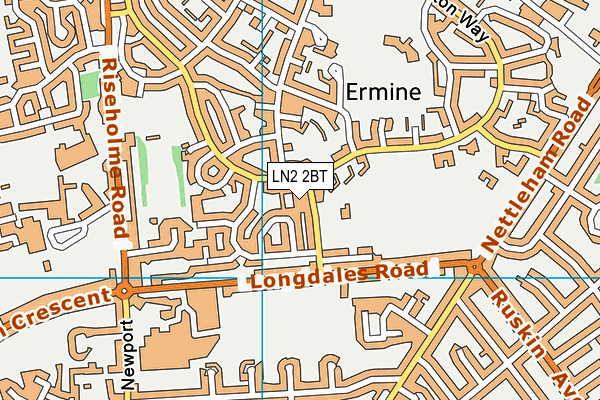 LN2 2BT map - OS VectorMap District (Ordnance Survey)
