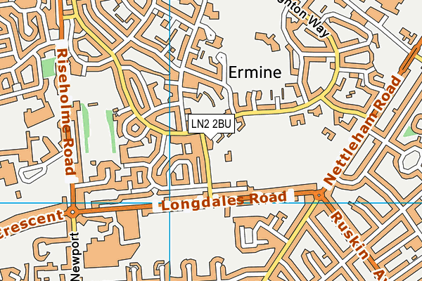 LN2 2BU map - OS VectorMap District (Ordnance Survey)