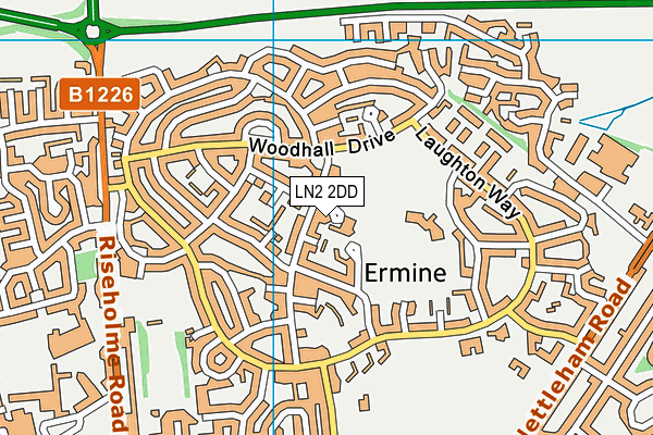 LN2 2DD map - OS VectorMap District (Ordnance Survey)