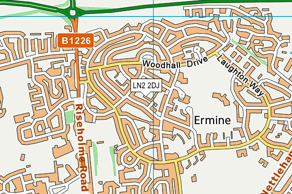 LN2 2DJ map - OS VectorMap District (Ordnance Survey)