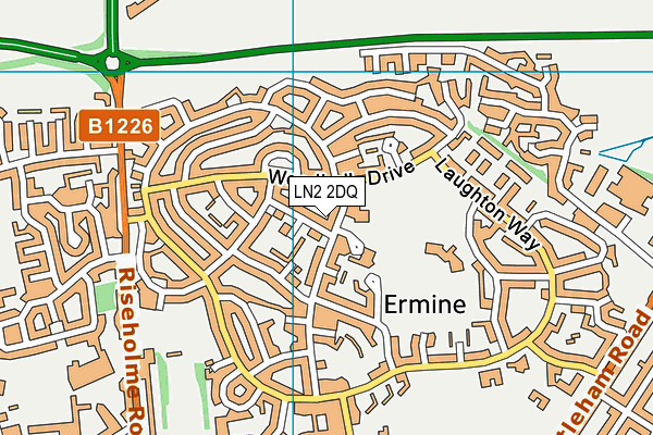 LN2 2DQ map - OS VectorMap District (Ordnance Survey)