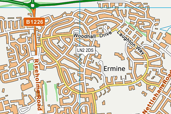 The Sudbrooke Drive Community Centre map (LN2 2DS) - OS VectorMap District (Ordnance Survey)