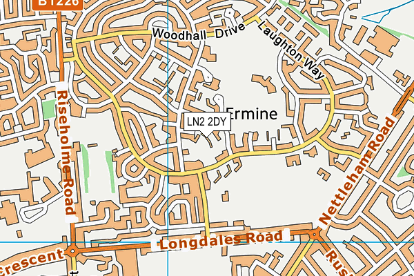 LN2 2DY map - OS VectorMap District (Ordnance Survey)