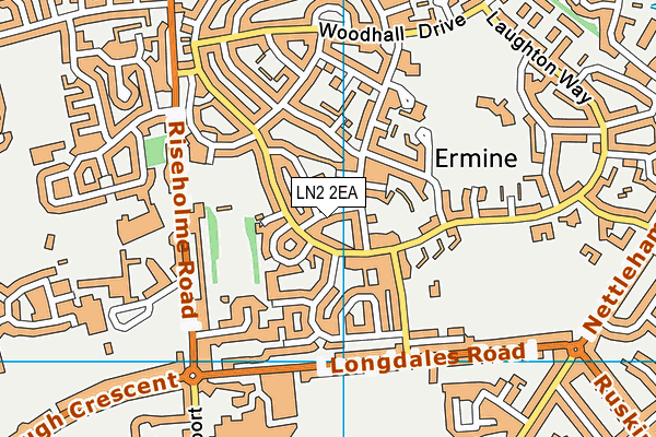 LN2 2EA map - OS VectorMap District (Ordnance Survey)