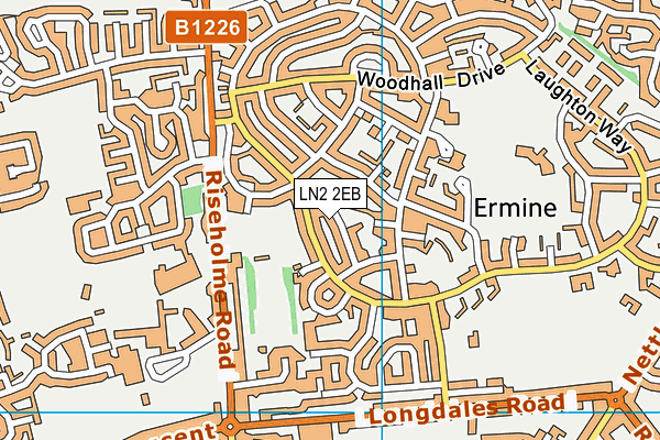 LN2 2EB map - OS VectorMap District (Ordnance Survey)