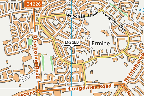 LN2 2ED map - OS VectorMap District (Ordnance Survey)