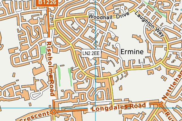 LN2 2EE map - OS VectorMap District (Ordnance Survey)