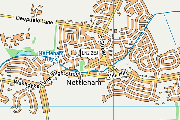 LN2 2EJ map - OS VectorMap District (Ordnance Survey)