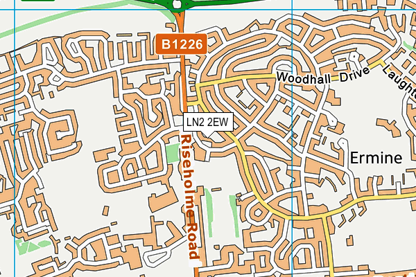 LN2 2EW map - OS VectorMap District (Ordnance Survey)