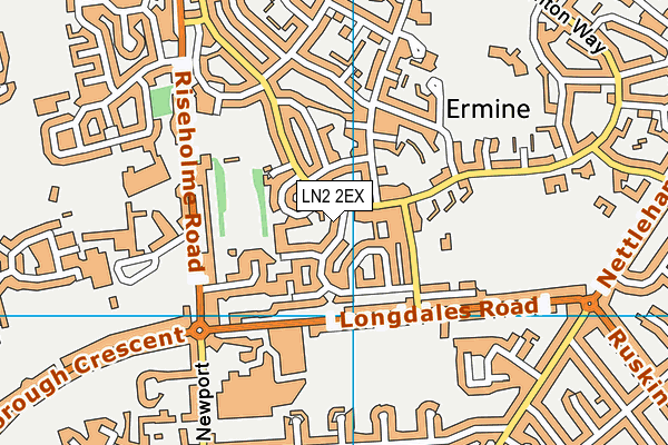 LN2 2EX map - OS VectorMap District (Ordnance Survey)