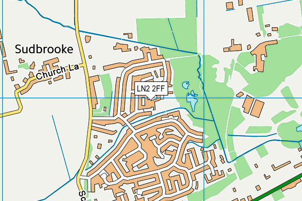 LN2 2FF map - OS VectorMap District (Ordnance Survey)
