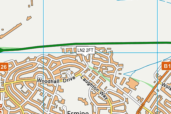 LN2 2FT map - OS VectorMap District (Ordnance Survey)