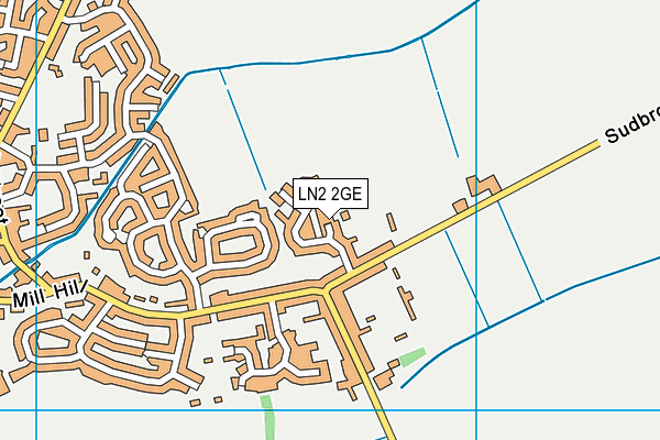 LN2 2GE map - OS VectorMap District (Ordnance Survey)